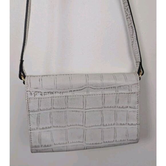 Aimee Kestenberg Small Crossbody Purse Leather White Alligator Removable - Picture 3 of 7